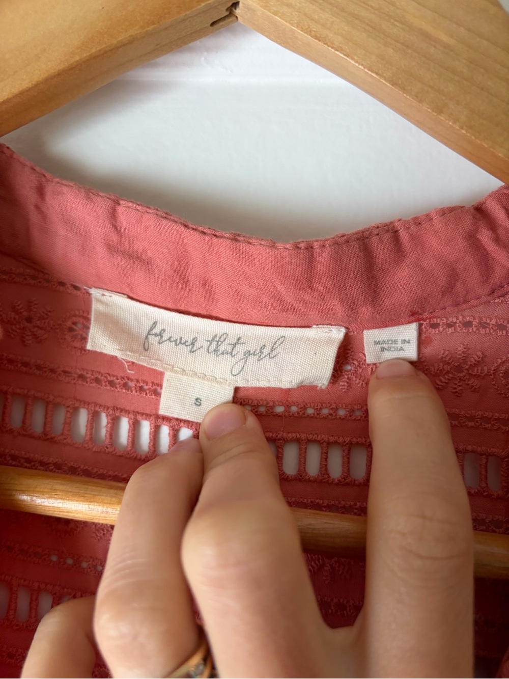 Anthropologie 100% Cotton Pink Dress - Picture 4 of 8